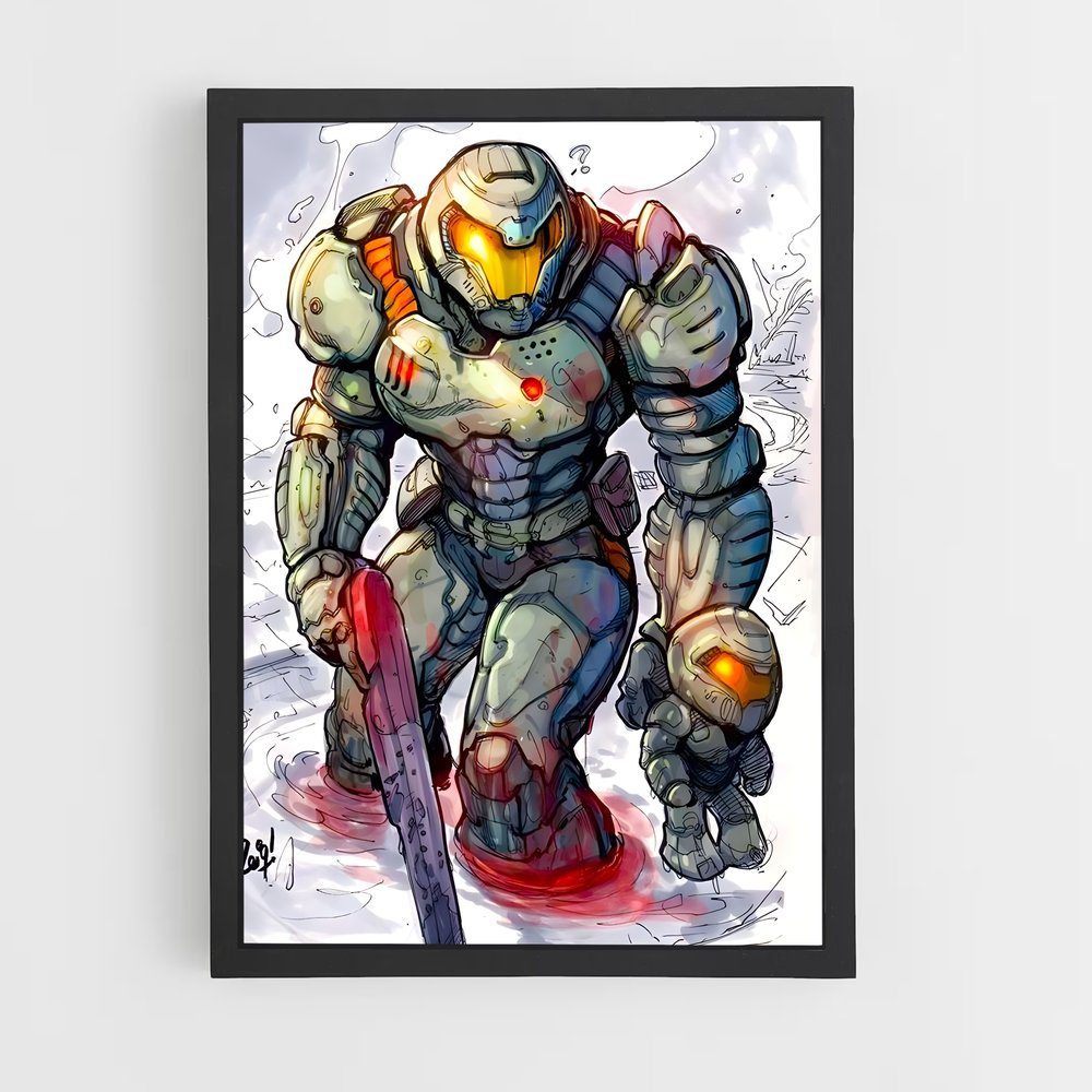 Poster Cyber Slayer – affiche Doom (vue 2)